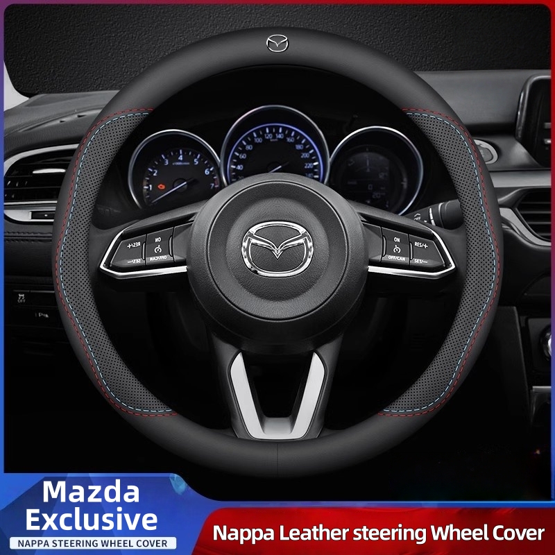 Car Steering Wheel Cover Anti Slip Breathable - Skórzany oddychający pokrowiec na kierownicę samochodową
