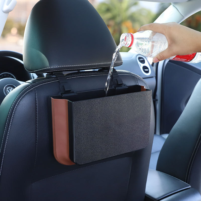 Waterproof Car Trash Can With Lid - Samochodowy kosz na śmieci wiszące składane