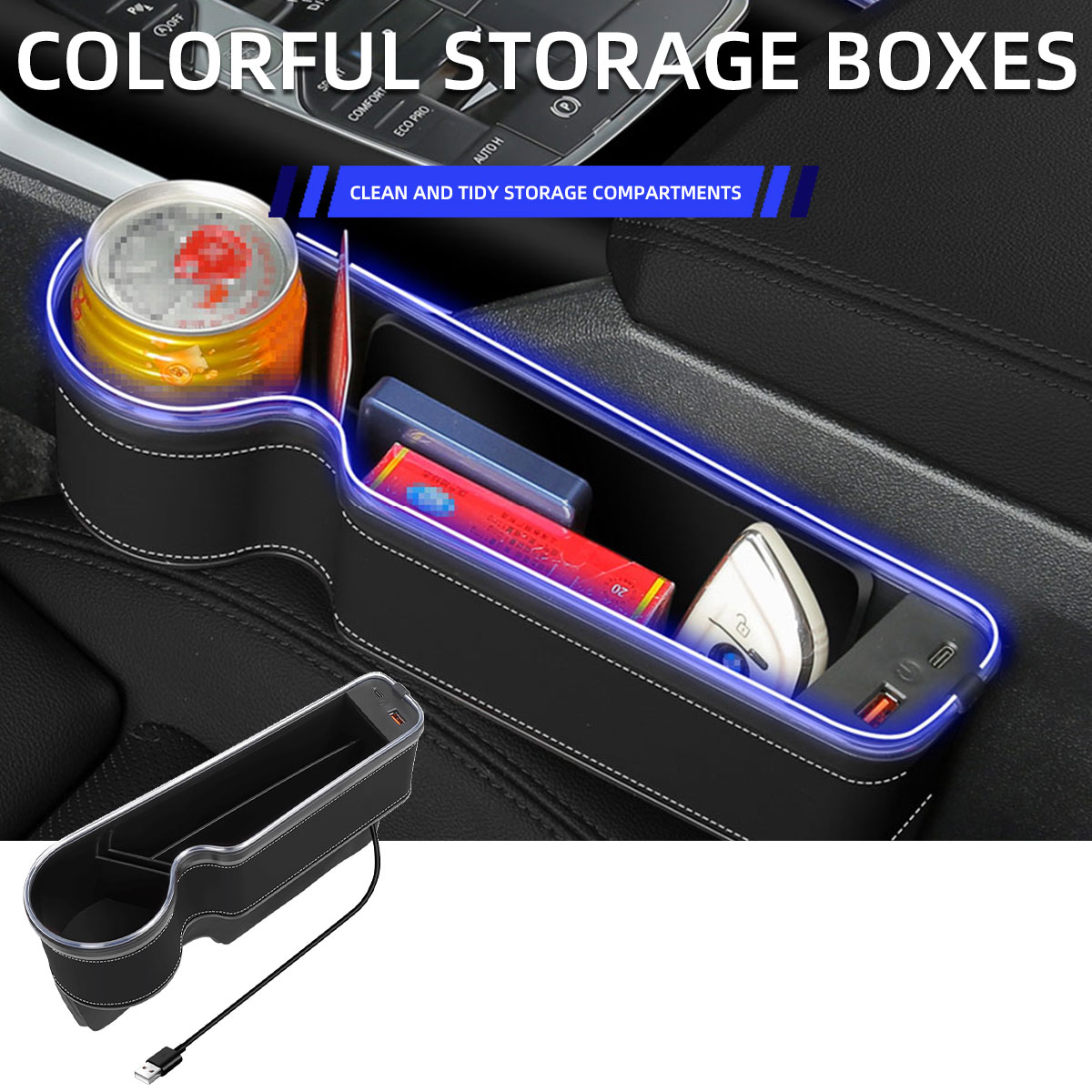 Wypełniacz szczeliny w fotelu  – Seat Gap Filler Organizer With Usb Charger recenzja i cena