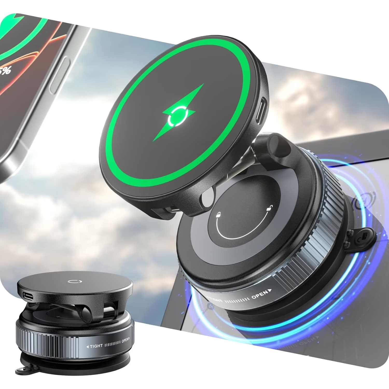 Bezprzewodowa szybka ładowarka – Wireless Car Charger Mount Fast Charging recenzja i cena