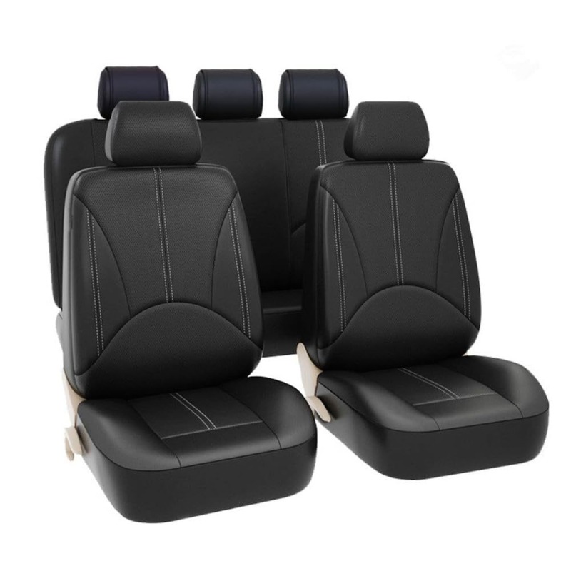 Uniwersalne czarne pokrowce na – Leather Car Seat Covers Full Set Universal recenzja i cena